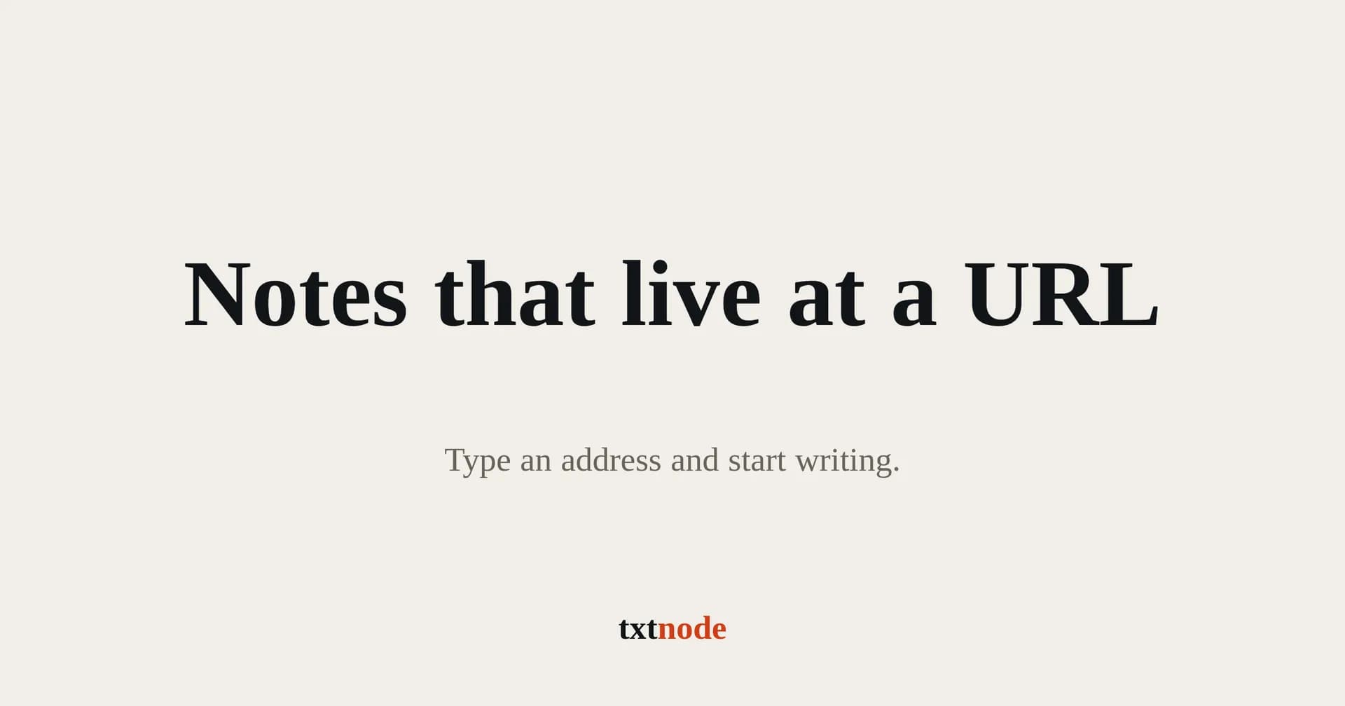 Notes that live at a URL