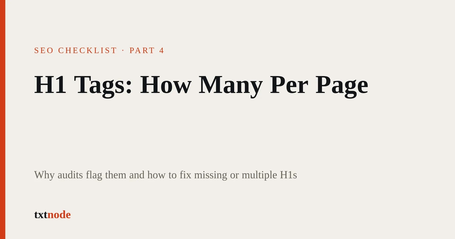 H1 Tags: How Many Per Page
