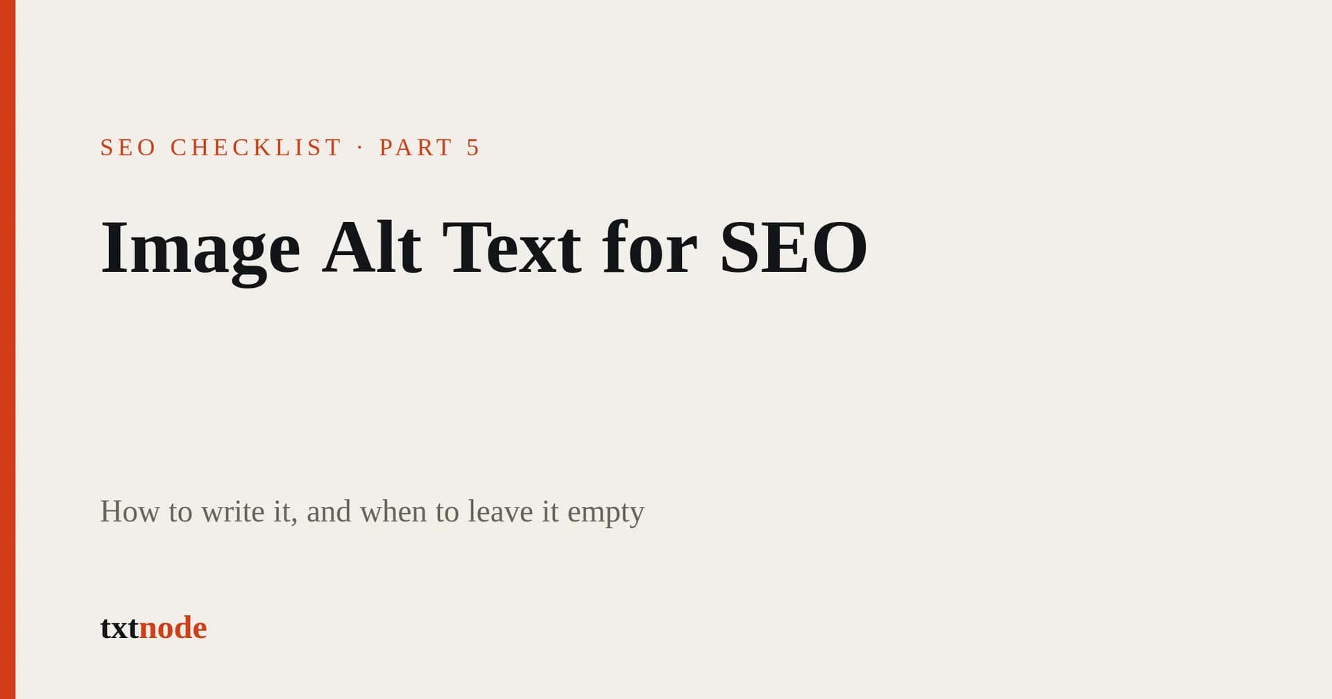 Image Alt Text for SEO